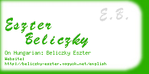 eszter beliczky business card